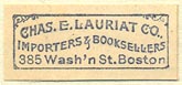 Charles E. Lauriat Co., Boston, Massachusetts (27mm x 12mm)