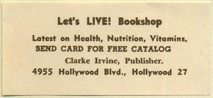 Let's Live! Bookshop, Hollywood, California (69mm x 31mm)