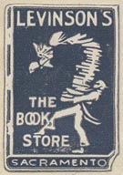 Levinson's, The Book Store, Sacramento (21mm x 31mm, ca. 1968)