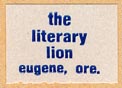 The Literary Lion, Eugene, Oregon (19mm x 13mm, ca. 1980s).