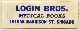 Login Bros., Medical Books, Chicago, Illinois (45mm x 16mm)