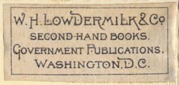 W.H. Lowdermilk & Co, Washington, DC (42mm x 19mm, ca.1880s?)
