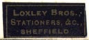 Loxley Bros., Stationers &c., Sheffield [England] (20mm x 8mm)