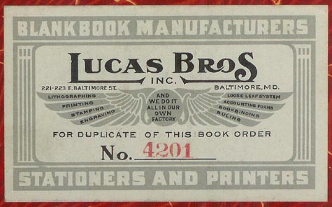 Lucas Brothers, Baltimore, Maryland (98mm x 57mm, ca.1929)