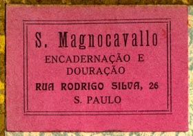 S. Magnocavallo, Encadernacao e Douracao, S.Paulo [Brazil] (44mm x 31mm)