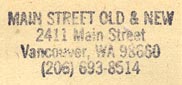 Main Street Old & New, Vancouver, Washington (inkstamp, 28mm x 11mm)