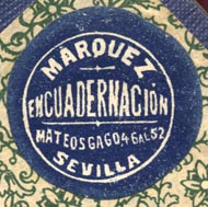 Marquez, Encuadernacion, Sevilla [Spain] (30mm dia.)