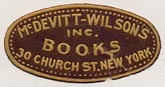 McDevitt-Wilson's Books, New York, NY (26mm x 13mm)
