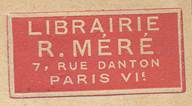 Librairie R. Mere, Paris, France