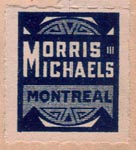 Morris Michaels, Montreal, Canada (18mm x 22mm, ca. 1922). Courtesy of Brian Busby.