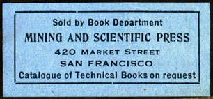 Mining and Scientific Press, San Francisco, California (50mm x 23mm)