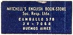 Mitchell's English Book-Store, Buenos Aires, Argentina (37mm x 15mm)