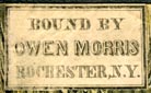 Owen Morris [Binder], Rochester, New York (22mm x 14mm, ca.1840s)