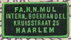 Fa.H.N. Mul, Intern. Boekhandel, Haarlem [The Netherlands] (22mm x 12mm, after 1926)