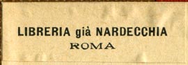 Libreria già Nardecchia, Rome, Italy (44mm x 14mm). Courtesy of Robert Behra.