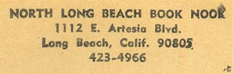 North Long Beach Book Nook, Long Beach, California (inkstamp, 51mm x 13mm). Courtesy of Donald Francis.