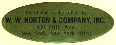 W.W. Norton & Company, New York, NY (64mm x 24mm). Courtesy of Donald Francis.
