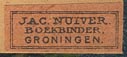 J.A.C. Nuiver, Boekbinder, Groningen, Netherlands (20mm x 8mm, late 19th c.).
