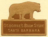 Osborne's Book Store, Santa Barbara, California (26mm x 19mm). Courtesy of Donald Francis.