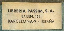 Libreria Passim, Barcelona, Spain (15mm x 35mm, before 1967).