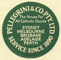 Pellegrini & Co., Sydney, etc., Australia (32mm dia.). Courtesy of Donald Francis.