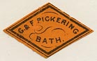 G. & F. Pickering, Bath, England (22mm x 14mm).