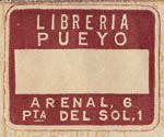 Libreria Pueyo, Madrid, Spain (24mm x 19mm, ca.1949).