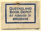 Queensland Book Depot, Brisbane, Australia (22mm x 15mm). Courtesy of Donald Francis.