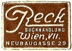 Reck, Buchhandlung, Vienna, Austria (25mm x 17mm). Courtesy of S. Loreck.