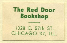 The Red Door Bookshop, Chicago, Illinois (34mm x 22mm). Courtesy of Donald Francis.