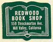 Redwood Book Shop, Mill Valley, California (28mm x 21mm). Courtesy of Donald Francis.