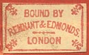Remnant & Edmonds [Binders], London, England (21mm x 12mm, ca.1853).