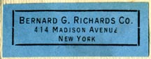 Bernard G. Richards Co., New York, NY (35mm x 13mm, ca.1922?). Courtesy of Robert Behra.