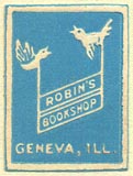 Robin's Bookshop, Geneva, Illinois (19mm x 26mm). Courtesy of Donald Francis.