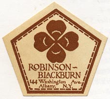 Robinson-Blackburn, Albany, New York (36mm x 33mm).