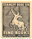 Stanley Rose, Fine Books, Hollywood, California (21mm x 26mm). Courtesy of Donald Francis.