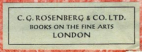 C.G. Rosenberg & Co., London, England (46mm x 16mm, ca.1958).