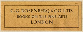 C.G. Rosenberg & Co., London (46mm x 16mm, ca.1956).