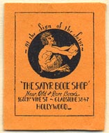 The Satyr Book Shop, Hollywood, California (25mm x 31mm). Courtesy of Donald Francis.
