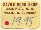 Savile Book Shop, Washington, DC (22mm x 16mm). Courtesy of Donald Francis.