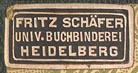 Fritz Schaefer, Heidelberg, Germany (22mm x 11mm, ca.1904).