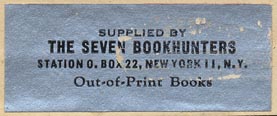 Seven Bookhunters, New York, New York (45mm x 18mm, ca.1950).