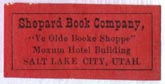 Shepard Book Company, Salt Lake City, Utah (26mm x 13mm). Courtesy of Robert Behra.