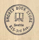 Shorey Book Store, Seattle, Washington (22mm dia., ca.1940s/50s).