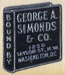 George A. Simonds & Co, Washington DC (15mm x 17mm, 1958). Courtesy of Robert Behra.