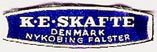 K.E. Skafte, Nykobing Falster, Denmark (25mm x 8mm, ca.1955). Courtesy of Michael Kunze.