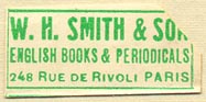 W.H. Smith & Son, Paris, France (30mm x 14mm). Courtesy of Donald Francis.
