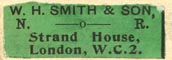 W.H. Smith & Son, London, England (27mm x 10mm). Courtesy of Robert Behra.