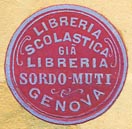 Libreria Scolastica gia Libreria Sordo-Muti, Genoa, Italy (21mm dia., ca.1901).