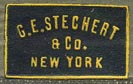 G.E. Stechert & Co., New York  (black/goldenrod, 21mm x 12mm, before 1914)